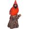 Show in main carousel: Hi-Line Gift 6.69-in Motion Activated Singing Cardinal Standing On Stump Outdoor Decor slide 2 of 8
