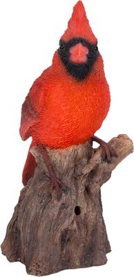 Show full view: Hi-Line Gift 6.69-in Motion Activated Singing Cardinal Standing On Stump Outdoor Decor slide 2 of 8