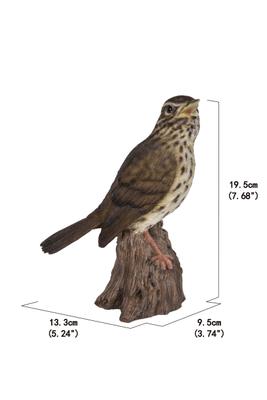 Show full view: Hi-Line Gift 7.68-in Songbird Standing On Stump with Sound Motion Sensor Outdoor Decor slide 7 of 7