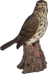 Hi-Line Gift 7.68-in Songbird Standing On Stump with Sound Motion Sensor Outdoor Decor