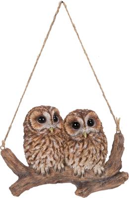 Show full view: Hi-Line Gift 4.72-in Hanging Baby Owlets On A Branch Outdoor Decor slide 2 of 7