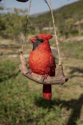 Show full view: Hi-Line Gift 5.91-in Hanging Cardinal On A Branch Outdoor Decor slide 6 of 9