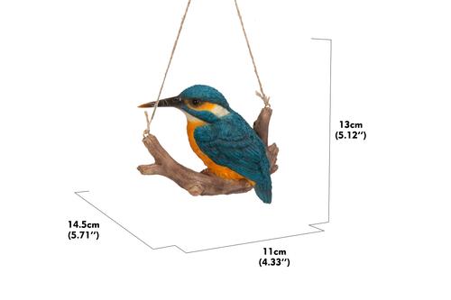 Show full view: Hi-Line Gift 5.12-in Hanging Kingfisher On A Branch Outdoor Decor slide 7 of 8