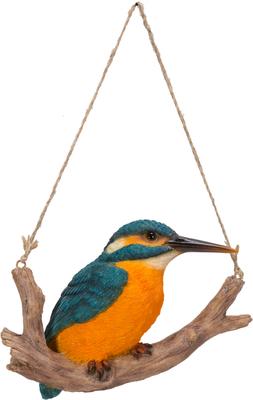 Show full view: Hi-Line Gift 5.12-in Hanging Kingfisher On A Branch Outdoor Decor slide 5 of 8