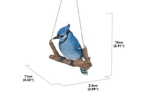 Show full view: Hi-Line Gift 5.91-in Hanging Blue Jay On A Branch Outdoor Decor slide 8 of 9
