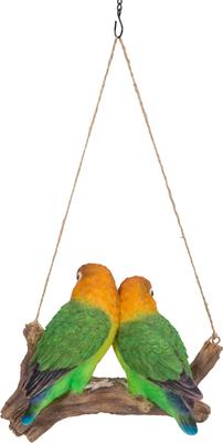 Show full view: Hi-Line Gift 5.04-in Hanging Parrots Lovebirds On A Branch Outdoor Decor slide 4 of 8
