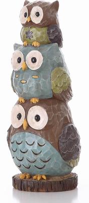 Show full view: Hi-Line Gift 17.75-in Stacked Owls Outdoor Decor slide 6 of 9