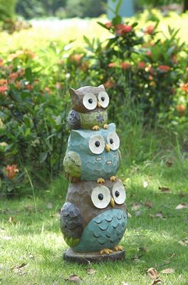 Show full view: Hi-Line Gift 17.75-in Stacked Owls Outdoor Decor slide 3 of 9