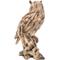 Show in main carousel: Hi-Line Gift 13.7-in Driftwood Eagle Owl On Stump Statue Outdoor Decor slide 5 of 9