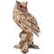 Show in main carousel: Hi-Line Gift 13.7-in Driftwood Eagle Owl On Stump Statue Outdoor Decor slide 2 of 9