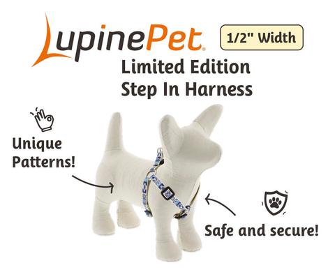 Show full view: LupinePet MicroBatch Limited Edition Adjustable Step In Dog Harness, Fair Isle, Small: 12 to 18-in chest girth, 1/2-in wide slide 2 of 6