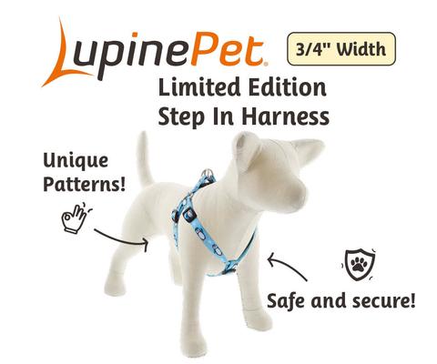 Show full view: LupinePet MicroBatch Limited Edition Adjustable Step In Dog Harness, Penguin Party, Medium/Large: 20 to 30-in chest girth, 3/4-in wide slide 2 of 6