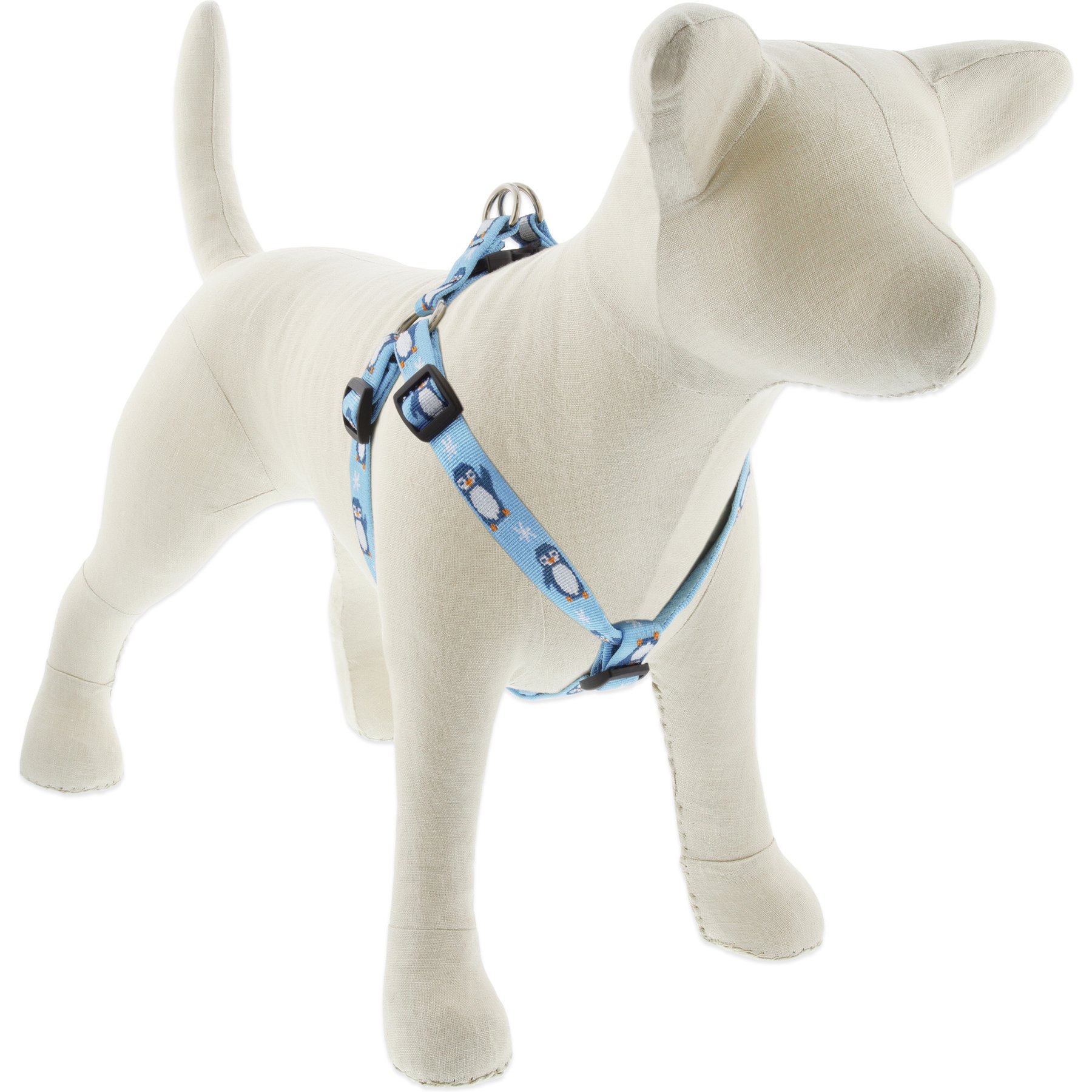 LupinePet MicroBatch Limited Edition Adjustable Step In Dog Harness, Penguin Party, Medium/Large: 20 to 30-in chest girth, 3/4-in wide