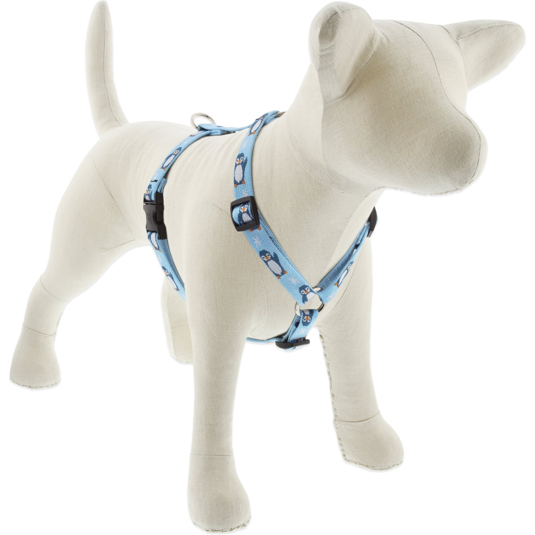 LupinePet MicroBatch Limited Edition Adjustable Dog Harness, Penguin Party, Medium: 14 to 24-in chest girth, 3/4-in wide