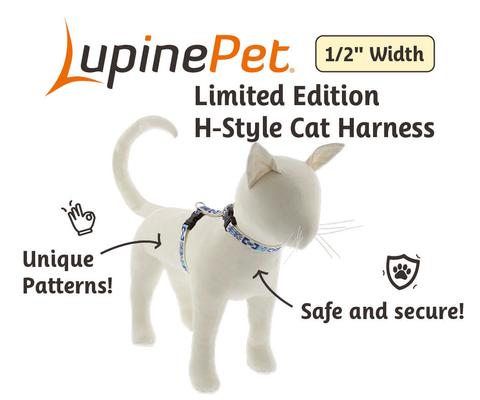 Show full view: LupinePet MicroBatch Limited Edition H-Style Cat Harness, Fair Isle, 9 to 14-in chest girth, 1/2-in wide slide 2 of 6