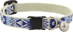 LupinePet MicroBatch Limited Edition Breakaway Buckle Safety Cat Collar with Bell, Fair Isle, 8 to 12-in neck, 1/2-in wide