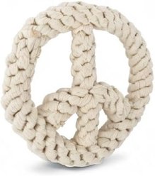 Harry Barker Rope Peace Tug Dog Toy, Beige slide 2 of 2