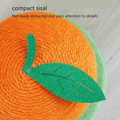 Show full view: NonoPets Fruit Fun Sisal Rope Scratching Ball Cat Toy, Yellow slide 3 of 7