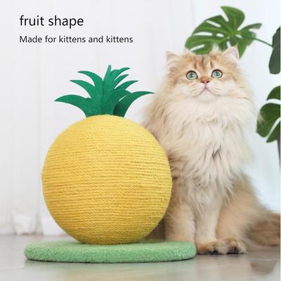 Show full view: NonoPets Fruit Fun Sisal Rope Scratching Ball Cat Toy, Yellow slide 4 of 7