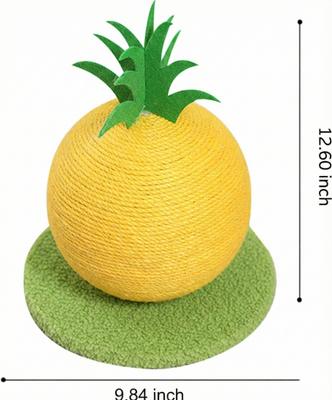 Show full view: NonoPets Fruit Fun Sisal Rope Scratching Ball Cat Toy, Yellow slide 2 of 7