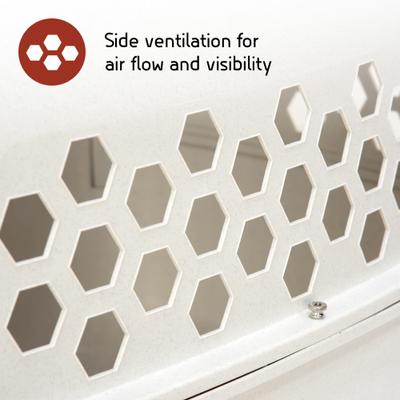 Show full view: SportPet Designs Dog & Cat Travel Kennel, Cream & Gold, 24-in slide 9 of 10