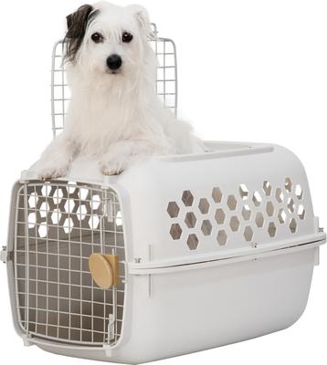 Show full view: SportPet Designs Dog & Cat Travel Kennel, Cream & Gold, 24-in slide 4 of 10