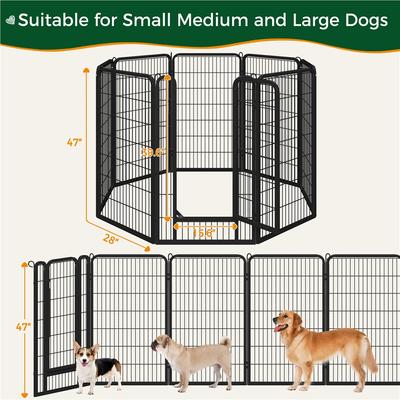 Show full view: Yaheetech Metal Dog Playpen, 8-Panel, 47-in slide 4 of 10