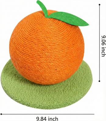 Show full view: NonoPets Fruit Fun Sisal Rope Scratching Ball Cat Toy, Orange slide 2 of 7