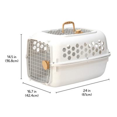 Show full view: SportPet Designs Dog & Cat Travel Kennel, Cream & Gold, 24-in slide 2 of 10