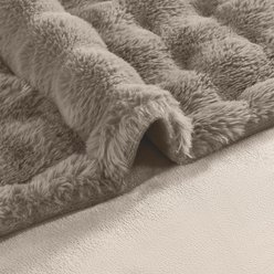 MODERN THREADS Water-Resistant Faux Rabbit Fur Ultra-Soft Plush Couch Blanket for Dogs & Cats, Brown, X-Large slide 2 of 6