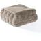 Show in main carousel: MODERN THREADS Water-Resistant Faux Rabbit Fur Ultra-Soft Plush Couch Blanket for Dogs & Cats, Brown, Medium slide 1 of 8