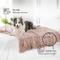 Show in main carousel: MODERN THREADS Water-Resistant Faux Rabbit Fur Ultra-Soft Plush Couch Blanket for Dogs & Cats, Khaki, Medium slide 3 of 7