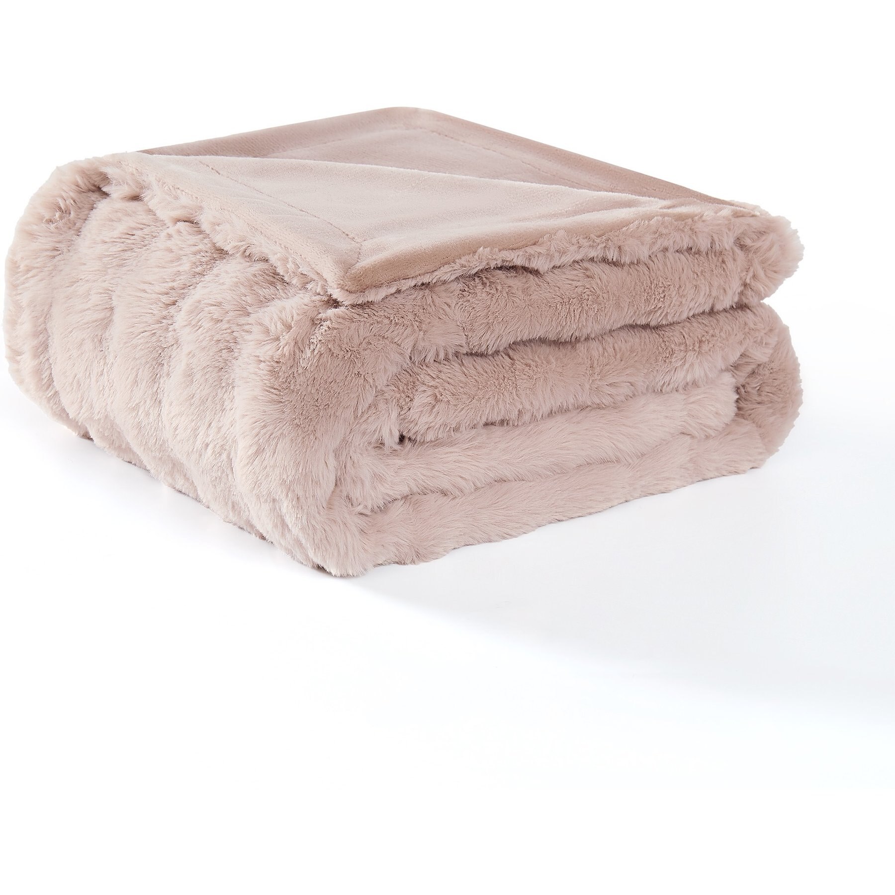 MODERN THREADS Water-Resistant Faux Rabbit Fur Ultra-Soft Plush Couch Blanket for Dogs & Cats, Khaki, X-Large