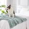 Show in main carousel: MODERN THREADS Water-Resistant Faux Rabbit Fur Ultra-Soft Plush Couch Blanket for Dogs & Cats, Light Blue, Medium slide 4 of 7