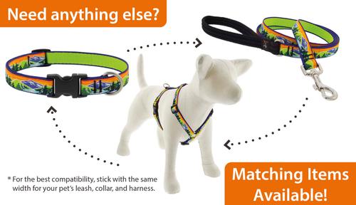 Show full view: LupinePet Nature Inspired Original Design Padded Handle Nylon Dog Leash, High Country, Regular: 6-ft long, 3/4-in wide slide 7 of 8