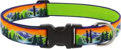 LupinePet Nature Inspired Original Design Adjustable Nylon Dog Collar, High Country, Large: 16 to 28-in neck, 1-in wide