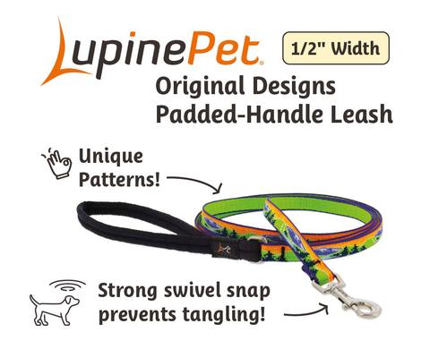 Show full view: LupinePet Nature Inspired Original Design Padded Handle Nylon Small Dog & Cat Leash, High Country, Regular: 6-ft long, 1/2-in wide slide 2 of 5