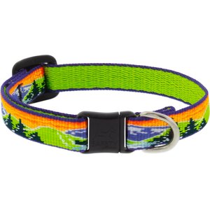 LupinePet Nature Inspired Original Design Safety Buckle Nylon Adjustable Breakaway Cat Collar, 8 to 12-in neck, 1/2-in wide, High Country