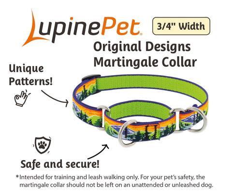 Show full view: LupinePet Nature Inspired Original Design Slip-on Adjustable Nylon Martingale Training Dog Collar, High Country, Small: 10 to 14-in neck, 3/4-in wide slide 2 of 6