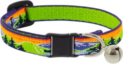 LupinePet Nature Inspired Original Design Safety Buckle Nylon Adjustable Breakaway Cat Collar with Bell, 8 to 12-in neck, 1/2-in wide, High Country