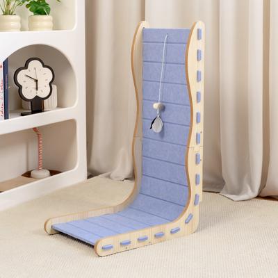 Show full view: Happy & Polly 26.8-in Cozy Felt Cat Scratcher, Purple, 1 count slide 3 of 9