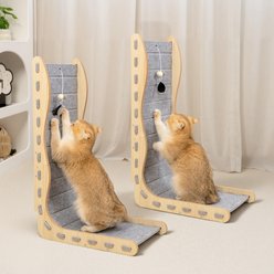 Happy & Polly 26.8-in Cozy Felt Cat Scratcher, Grey, 2 count