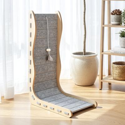 Show full view: Happy & Polly 26.8-in Cozy Felt Cat Scratcher, Grey, 1 count slide 4 of 9