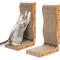 Show in main carousel: Happy & Polly L-Shape Double-Sided Cardboard Cat Scratcher, Brown, 26-in, 2 count slide 1 of 10