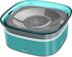 UPSKY Spill Proof, No Splash Non-Skid Plastic Slow Feeder Dog & Cat Water Bowl, 2-L, Green