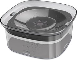 UPSKY Spill Proof, No Splash Non-Skid Plastic Slow Feeder Dog & Cat Water Bowl, 2-L, Black