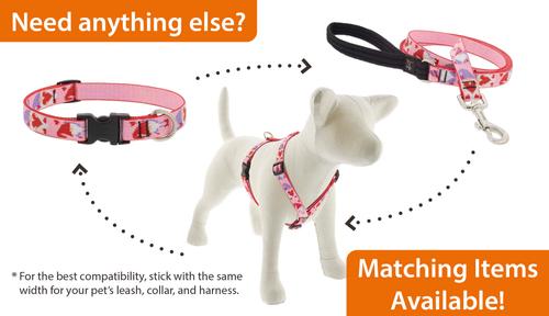 Show full view: LupinePet Valentine Adjustable Dog Harness, Lovable Gnomes, Small: 12 to 20-in chest, 3/4-in wide slide 5 of 6