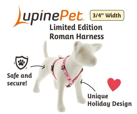 Show full view: LupinePet Valentine Adjustable Dog Harness, Lovable Gnomes, Small: 12 to 20-in chest, 3/4-in wide slide 2 of 6