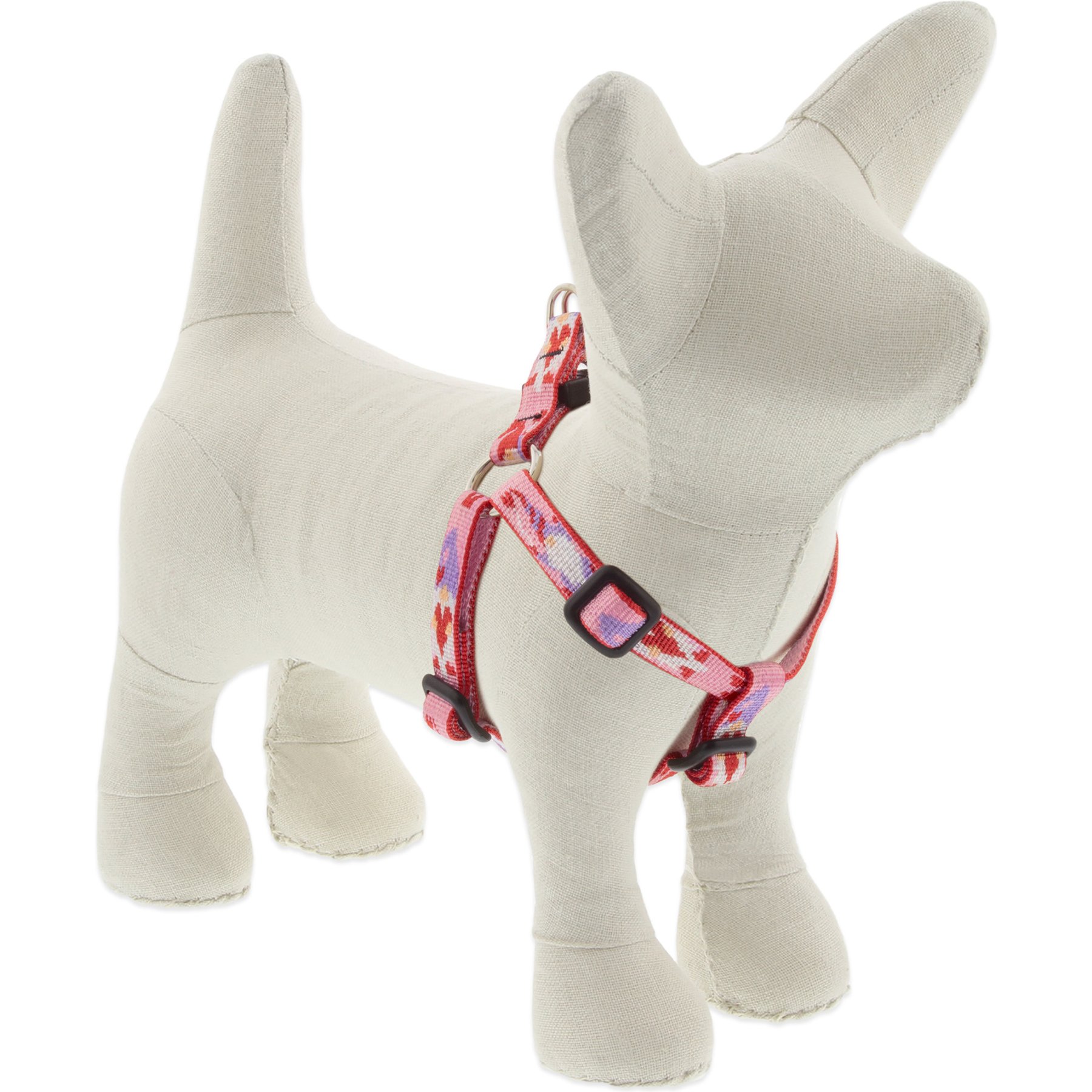 LupinePet Valentine Adjustable Step In Dog Harness, Lovable Gnomes, X-Small: 10 to 13-in chest, 1/2-in wide