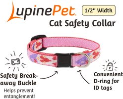 LupinePet Valentine Adjustable Buckle Safety Breakaway Cat Collar, Lovable Gnomes, 8 to 12-in neck, 1/2-in wide slide 2 of 3